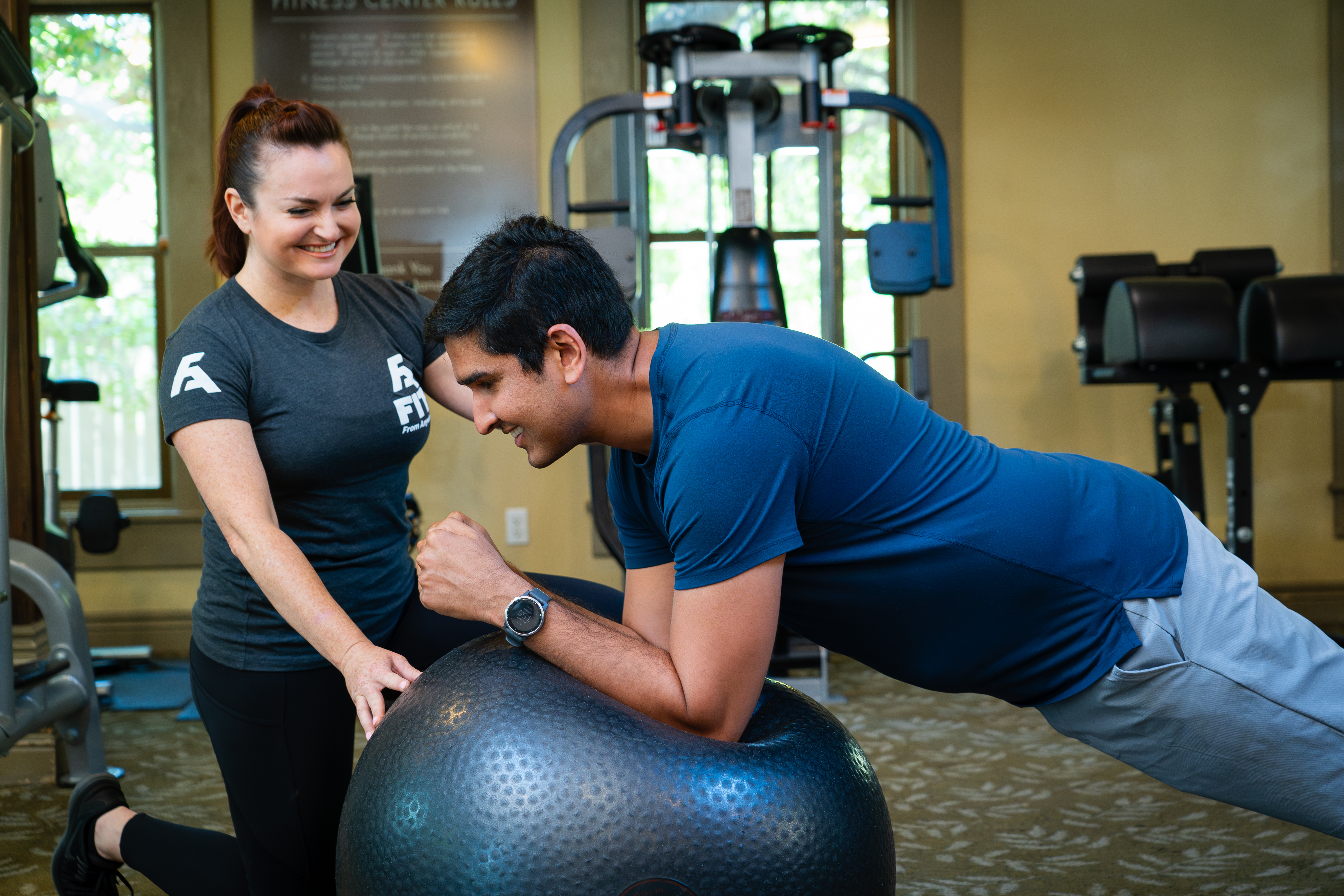 Personal Trainer and Client at Stanford West Gym