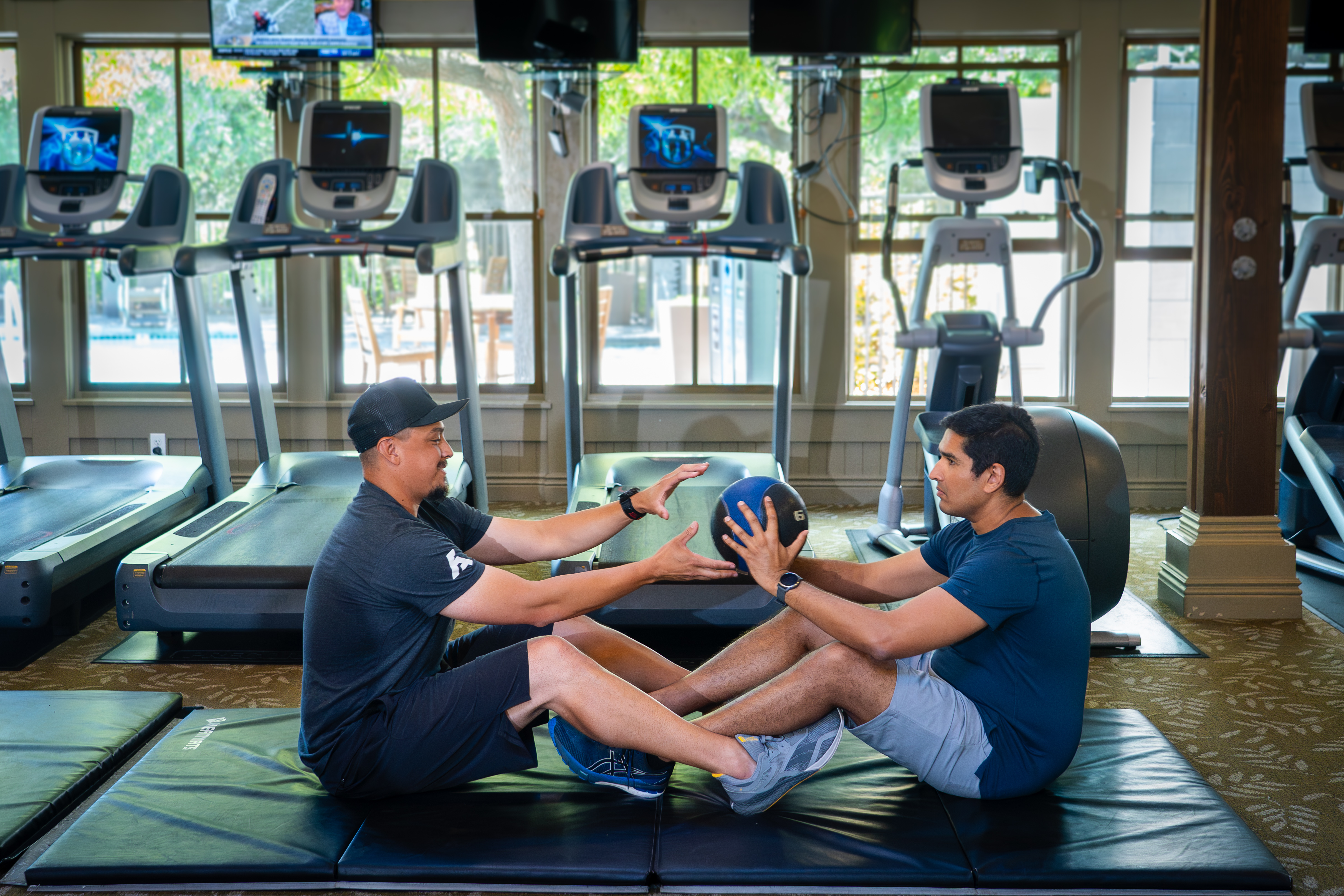 Personal Trainer and Client at Stanford West Gym