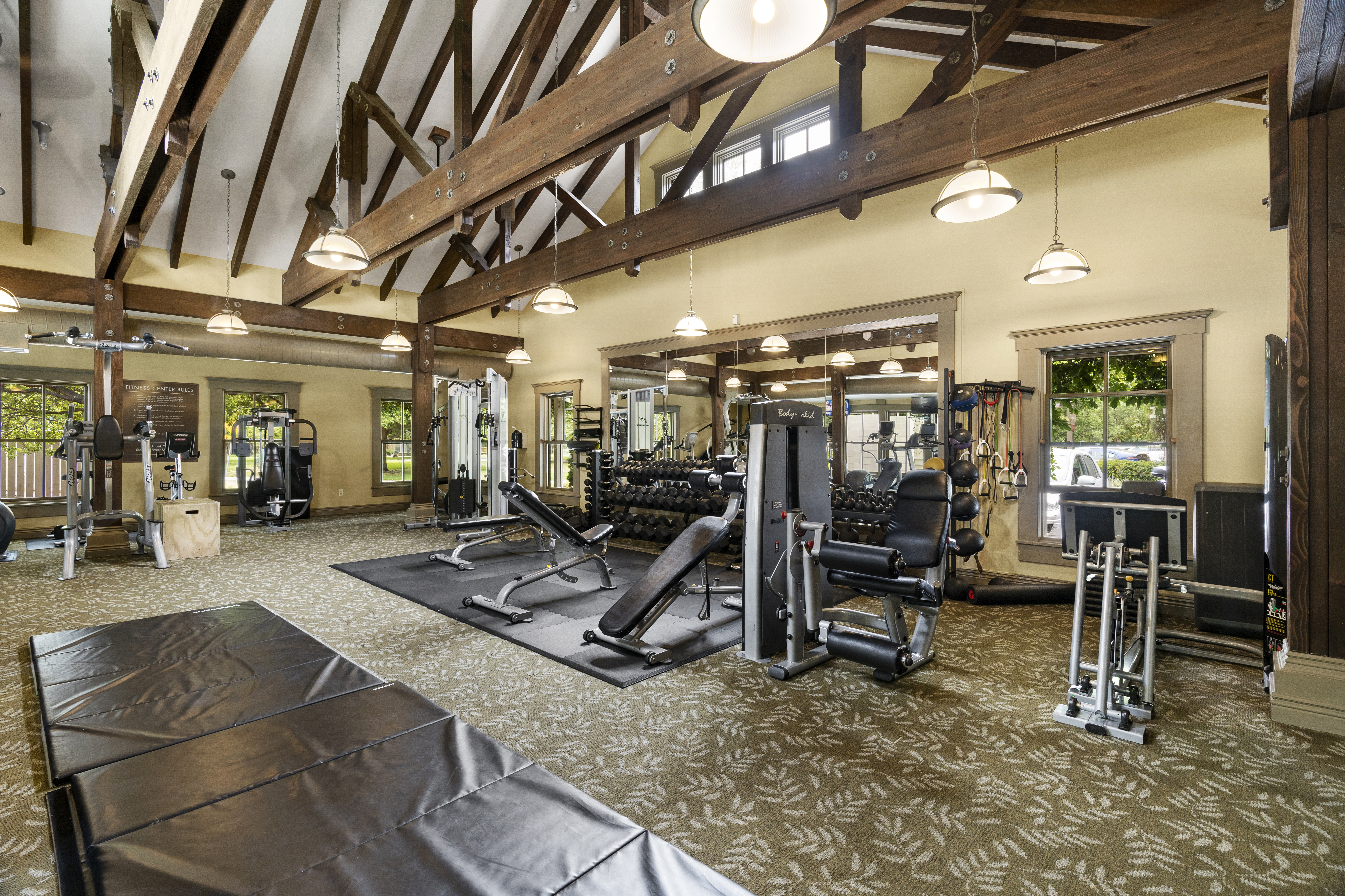Stanford West Apartments Gym Interior