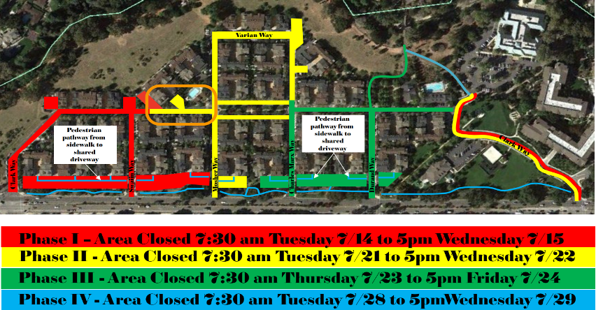 Map and Schedule of Seal Coating and Street Closure Areas