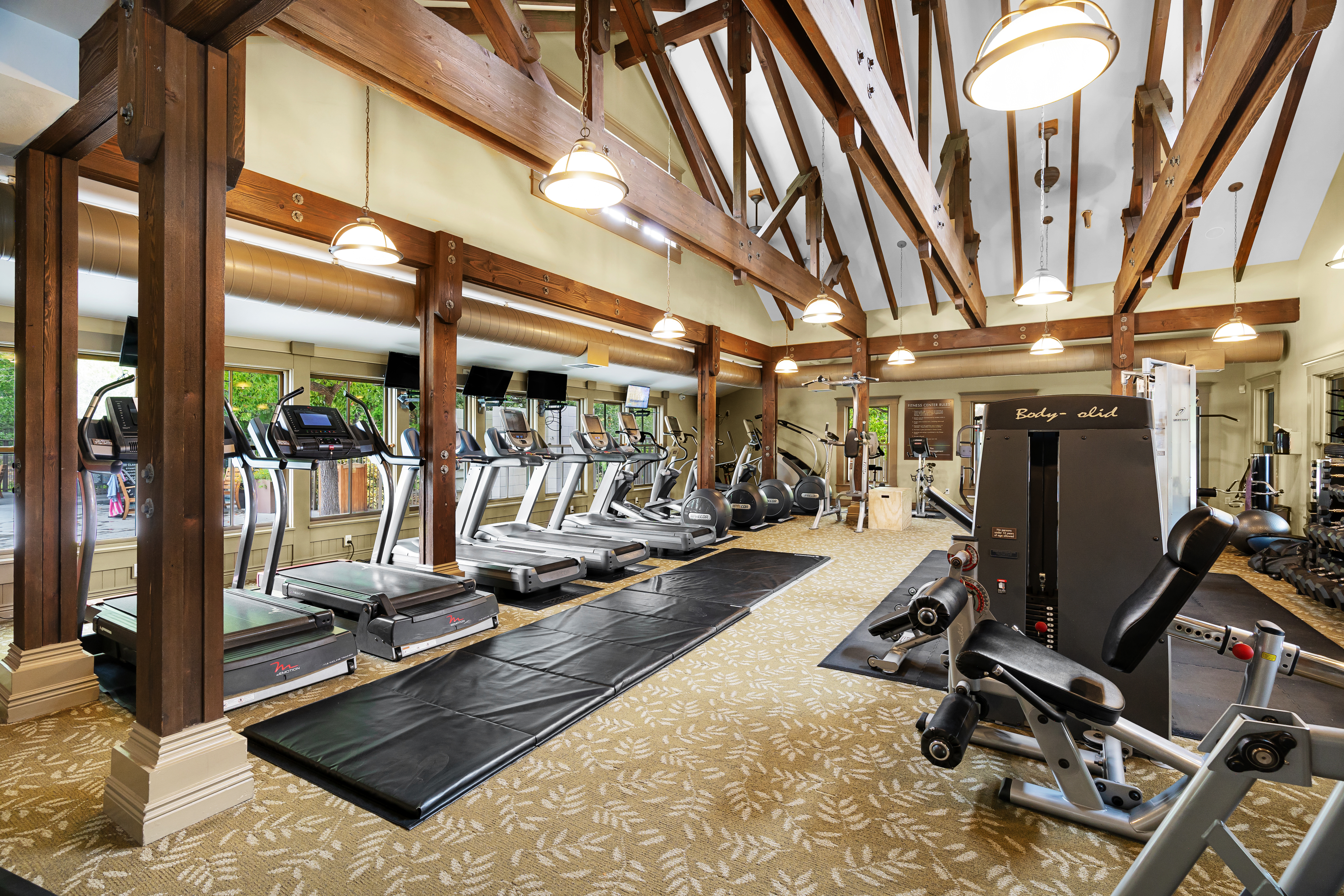 Stanford West Apartments Gym Interior