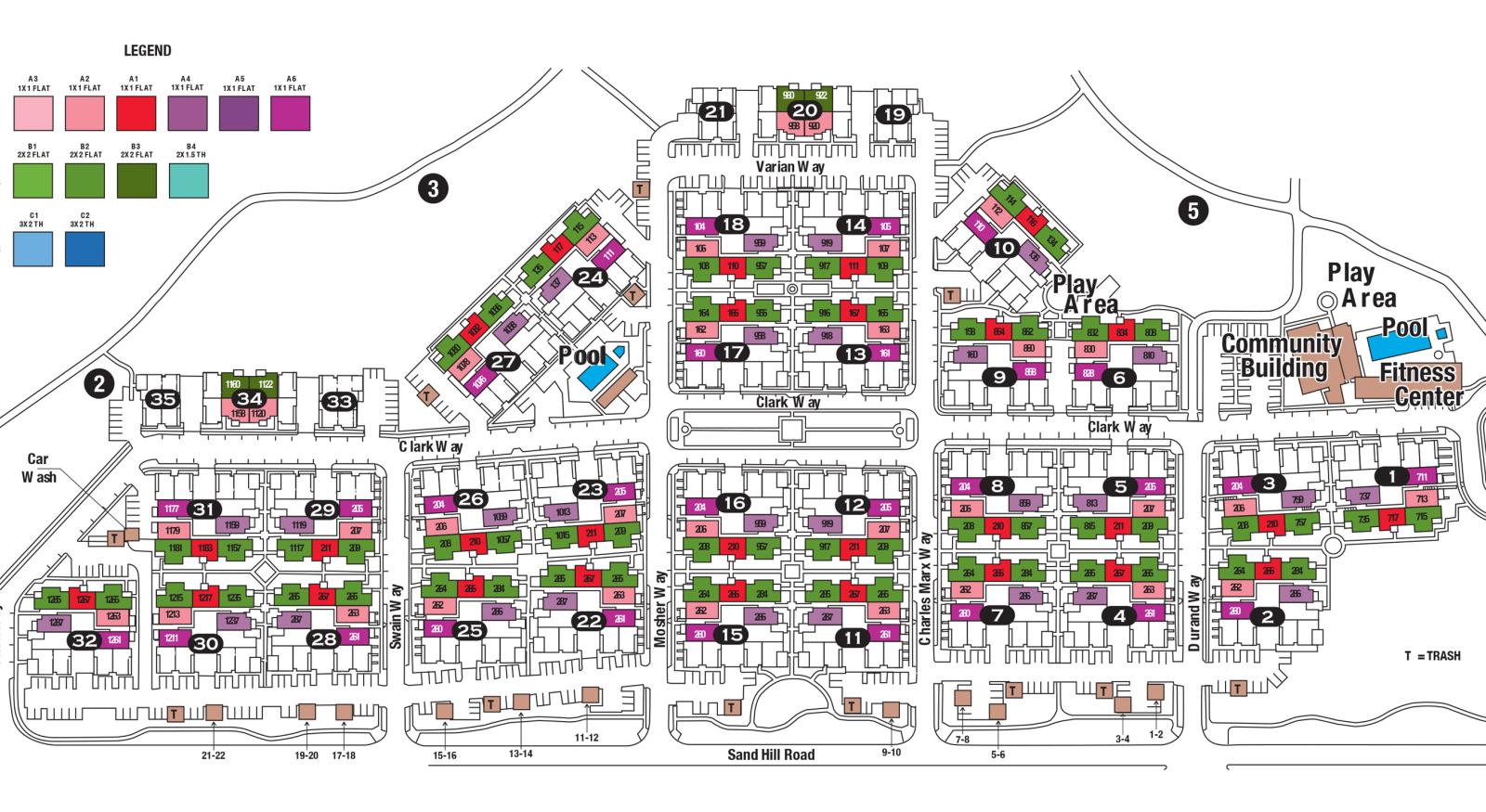 Site Plan Stanford West Apartments